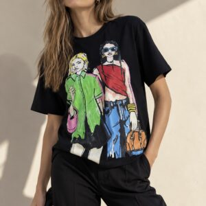 Polera spring negra