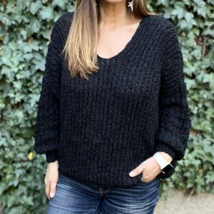 Sweater Bucle Negro — Ofertas, Ofertas, Sweaters/cardigans/polerones | Loca Tentación Chile