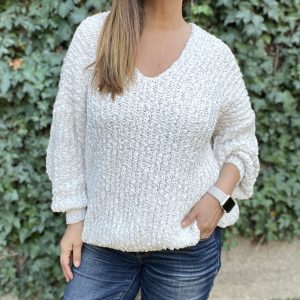 Sweater Bucle Crudo — Ofertas, Ofertas, Sweaters/cardigans/polerones | Loca Tentación Chile