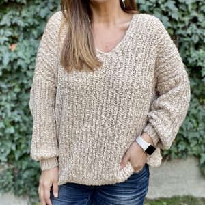 Sweater Bucle Camel — Ofertas, Ofertas, Sweaters/cardigans/polerones | Loca Tentación Chile