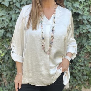 Blusa Milán Crudo — Ofertas, Ofertas, Poleras/blusas/tops | Loca Tentación Chile