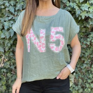 Polera N5 verde detalle 9 — Ofertas, Ofertas, Poleras/blusas/tops, Sin categorizar | Loca Tentación Chile