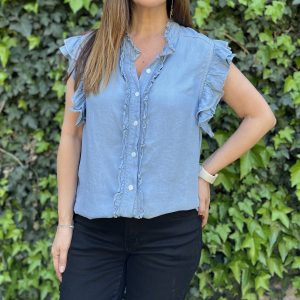 Blusa Tencel Vuelos detalle 5 — Ofertas, Ofertas, Poleras/blusas/tops | Loca Tentación Chile