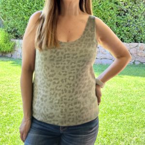 Musculosa Print verde — Ofertas, Ofertas, Poleras/blusas/tops | Loca Tentación Chile